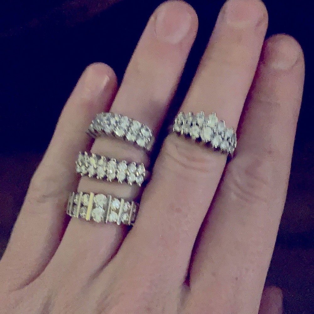 Diamondique CZ sterling rings